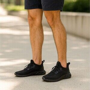 Black & White US 5/7 EUC Slip On Lace Up Platform Fashion Sneakers Athletic